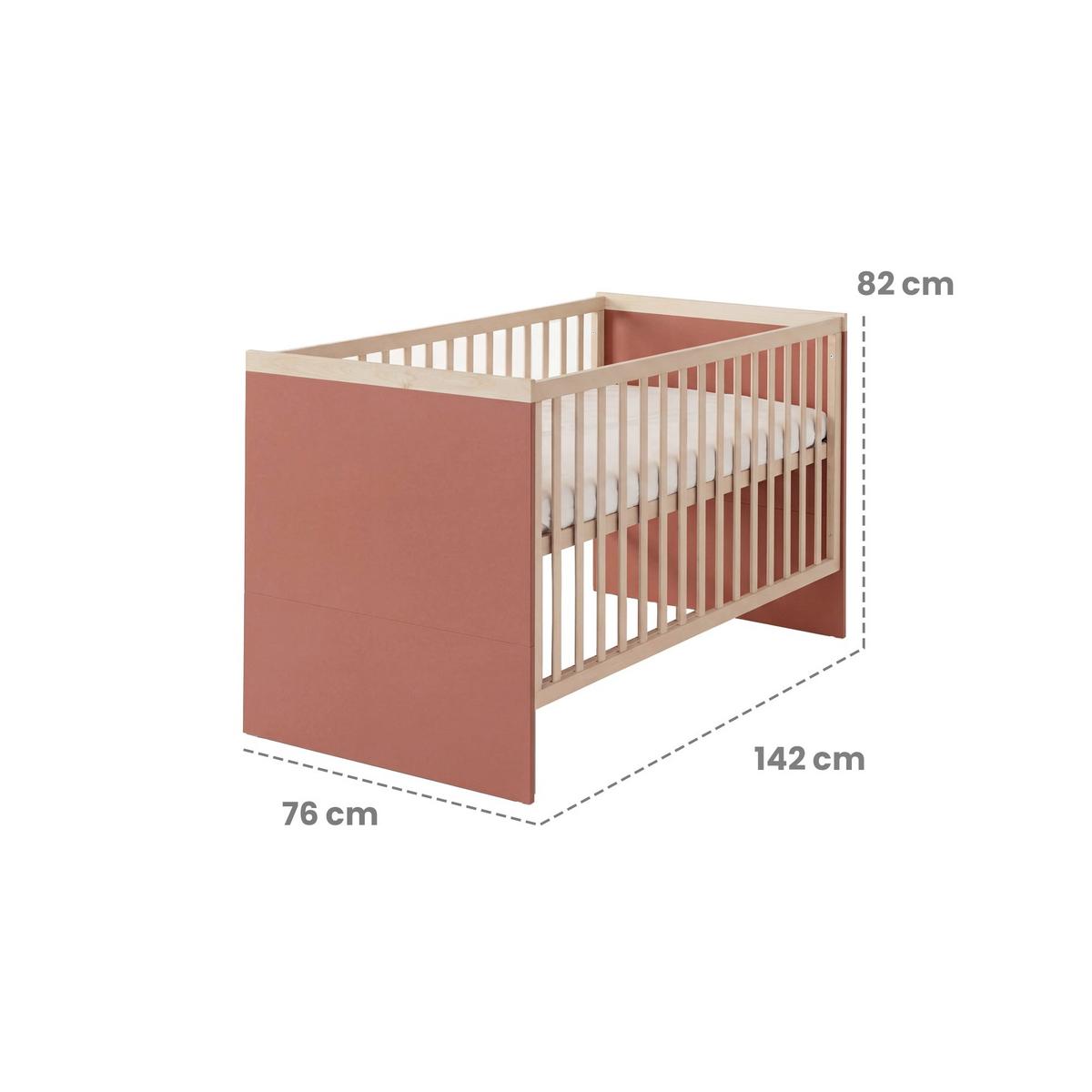 KINDERBETT Jimmy Mauve - Mauve, Holzwerkstoff (70/140cm) - Roba