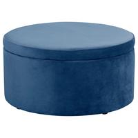 KINDERHOCKER Katyushka Samtvelours dunkelblau - Dunkelblau, Kunststoff (60/32/60cm) - 58aufmkessel