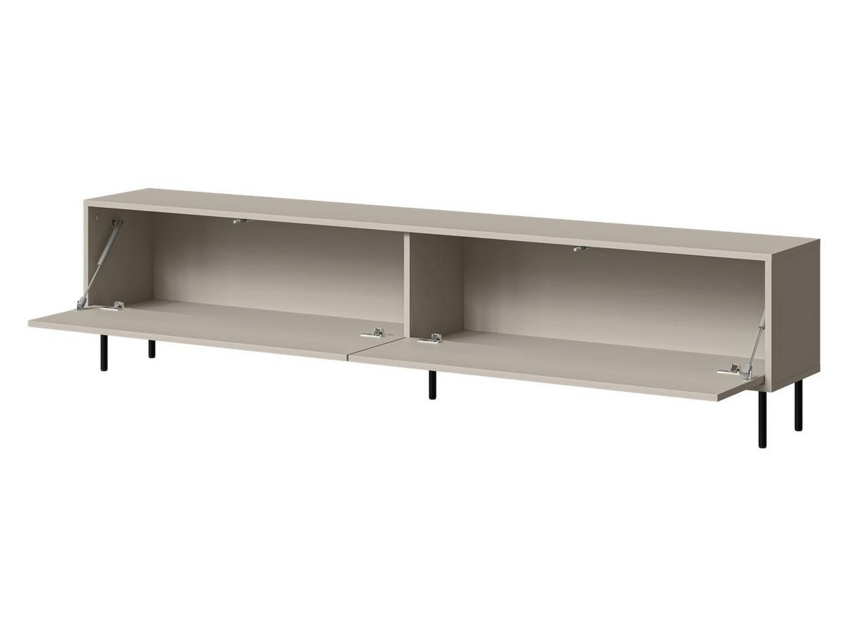 TV-LOWBOARD Masha 200 2D - Kaschmir/Schwarz, Holzwerkstoff/Metall (200/47/30cm) - MIRJAN24