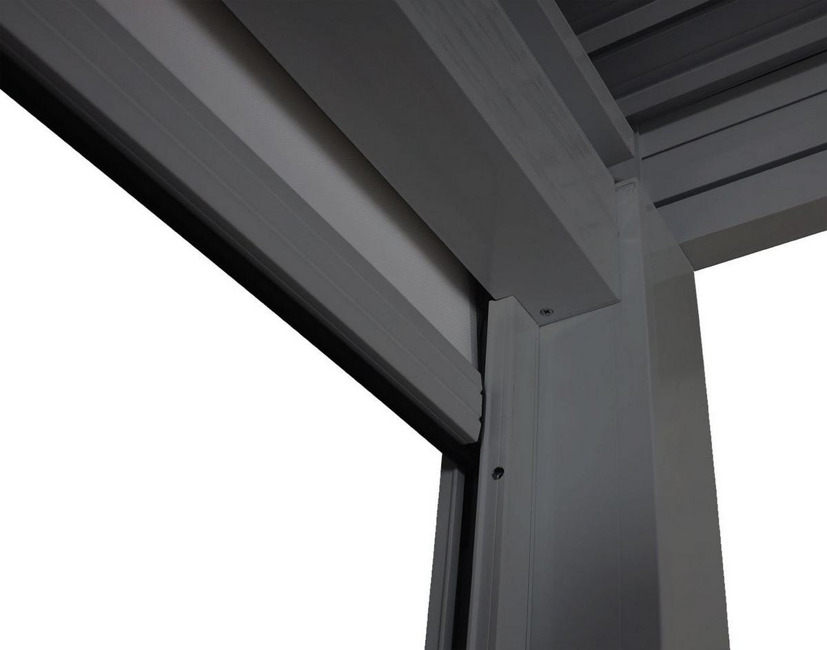 PERGOLA MIT SEITENWAND Anthrazit - Anthrazit, Metall (400/220/300cm) - MCW