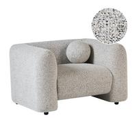 SESSEL Beige Leiren - Beige, Textil (110/66/87cm) - Beliani