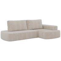 ECKSOFA LIRENA L Cord Beige - Rechts - Beige, Textil (260/160cm) - MKS