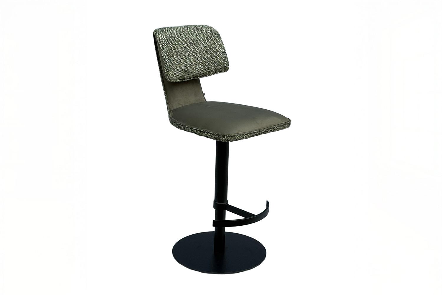 BARHOCKER LILIANA Grün Webstoff Drehbar (360°) (1er-Set) - Grün, Kunststoff/Textil (46/91/61cm) - KAWOLA