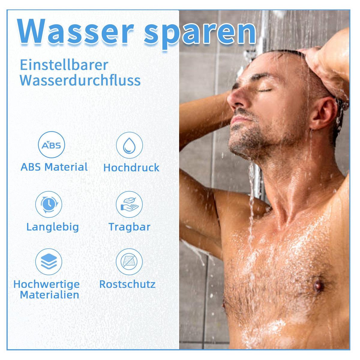DUSCHKOPF Regendusche - Schwarz, Kunststoff (4/27/11cm) - Nettlife