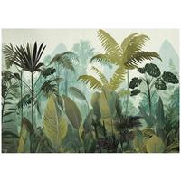 FOTOTAPETE 3D Effekt Dschungel Wald Wohnzimmer 400x280 - Multicolor, Papier (400/280cm) - Wallarena