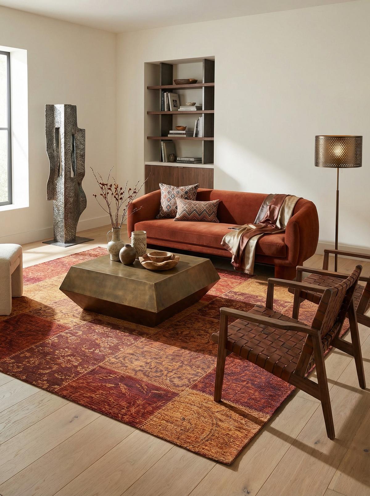 TEPPICH COQUET, geometrisch, Orange, 200 x 290 cm - Orange, Textil (290/200cm) - KADIMA DESIGN