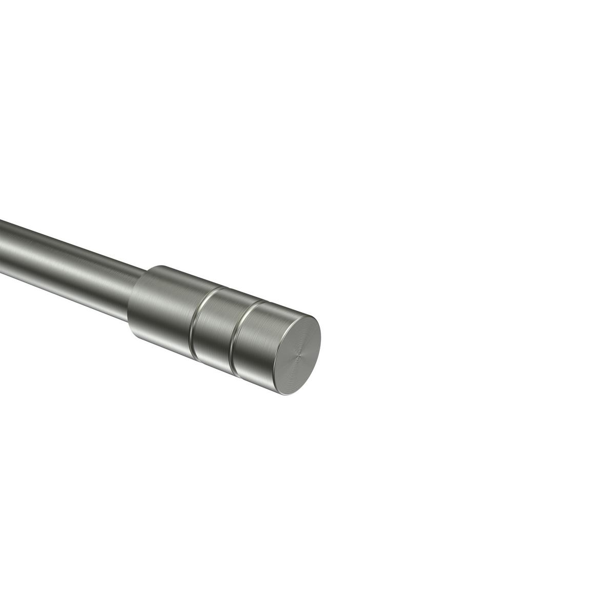 ENDSTÜCKE FÜR GARDINENSTANGEN 16 mm Ø, Caras Edelstahl-Optik, Packung 2 Stück - Edelstahlfarben, Metall (5/2.2/2.2cm) - INTERDECO