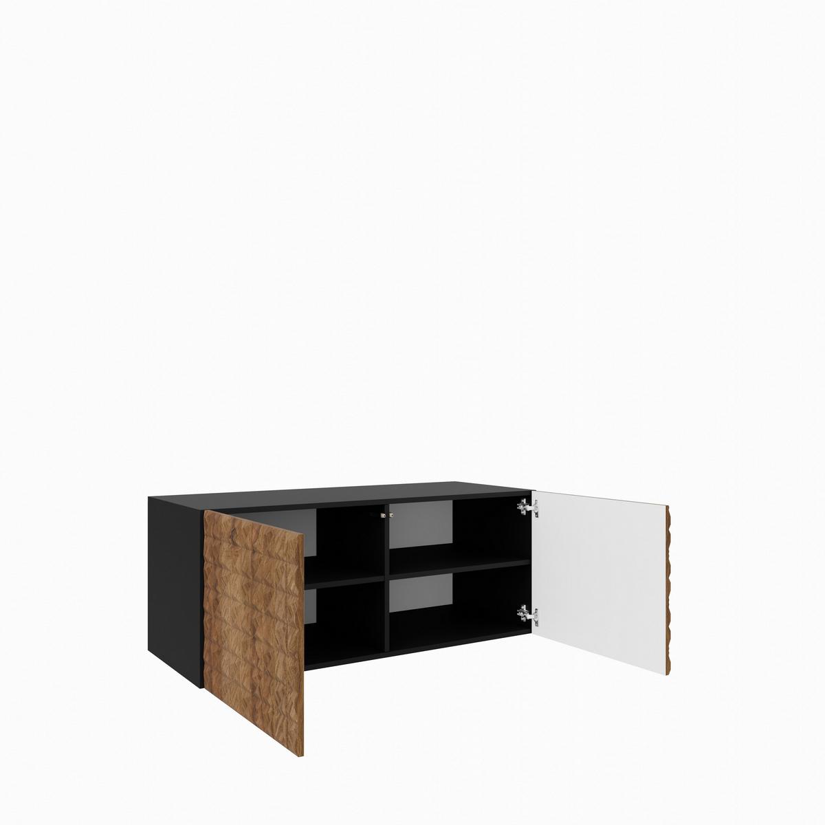 LOWBOARD ROVA 100/41/40 cm, Hängender TV-Schrank Schwarz / Eichefarben - Eichefarben/Schwarz, Holzwerkstoff (100/41/40cm) - MASSENO