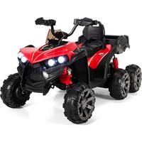 KINDERQUAD 12V Elektro Rot - Rot, Kunststoff (129/72/69cm) - COSTWAY
