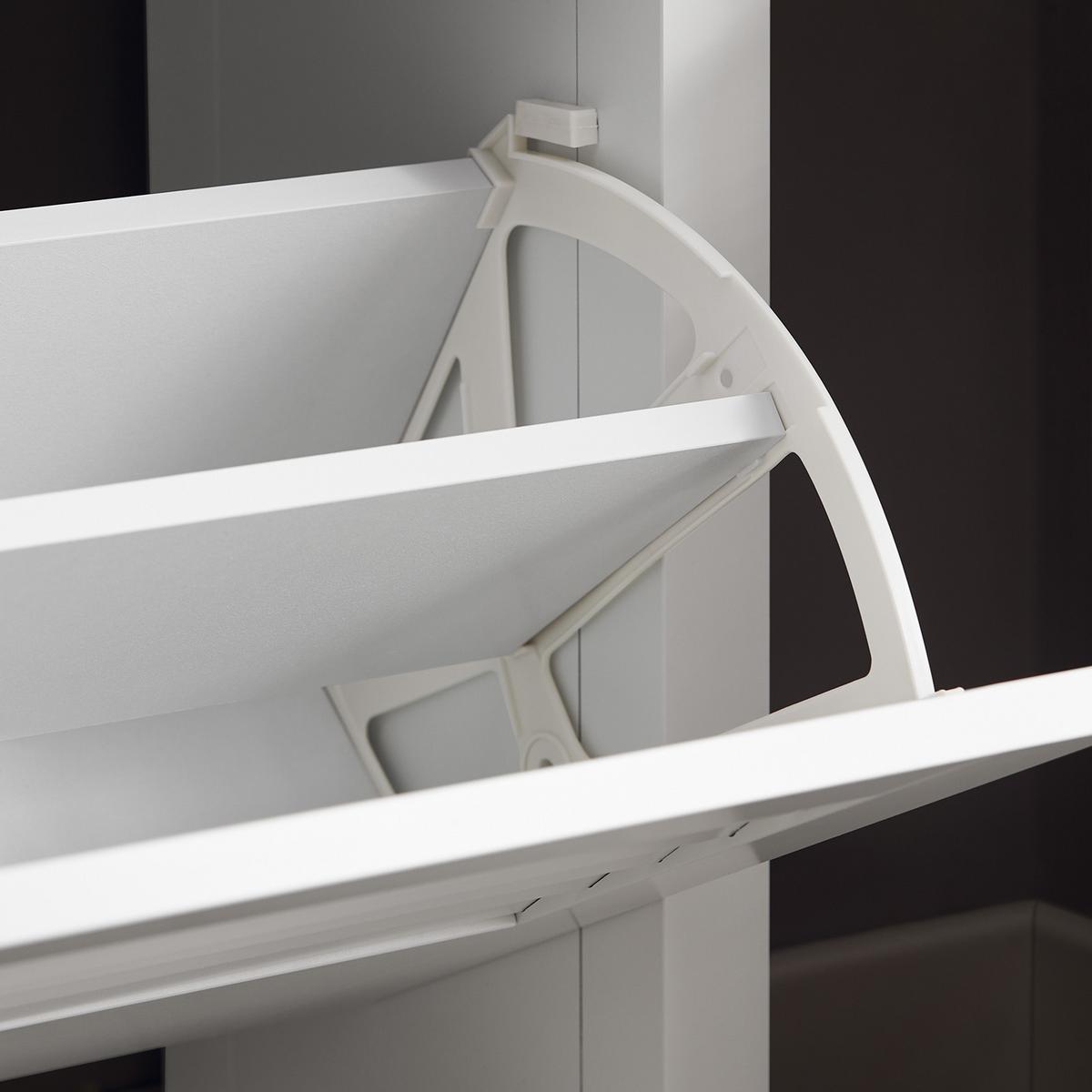 SCHUHSCHRANK Weiß - Weiß, Holzwerkstoff (80/108/25cm) - SoBuy
