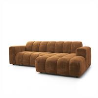 ECKSOFA TISI Hellbraun Chenille - Hellbraun, Holz (274/165cm) - MASSENO