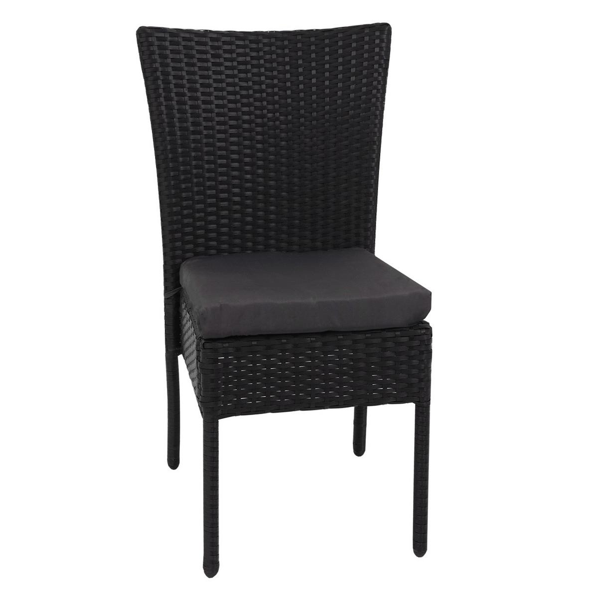 GARNITUR Schwarz, Anthrazit 5-teilig-Set - Anthrazit/Schwarz, Kunststoff - MCW