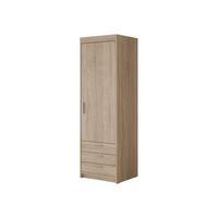KLEIDERSCHRANK Elena 1D3S - Silberfarben/Sonoma Eiche, Holzwerkstoff/Kunststoff (60/191/53cm) - MIRJAN24