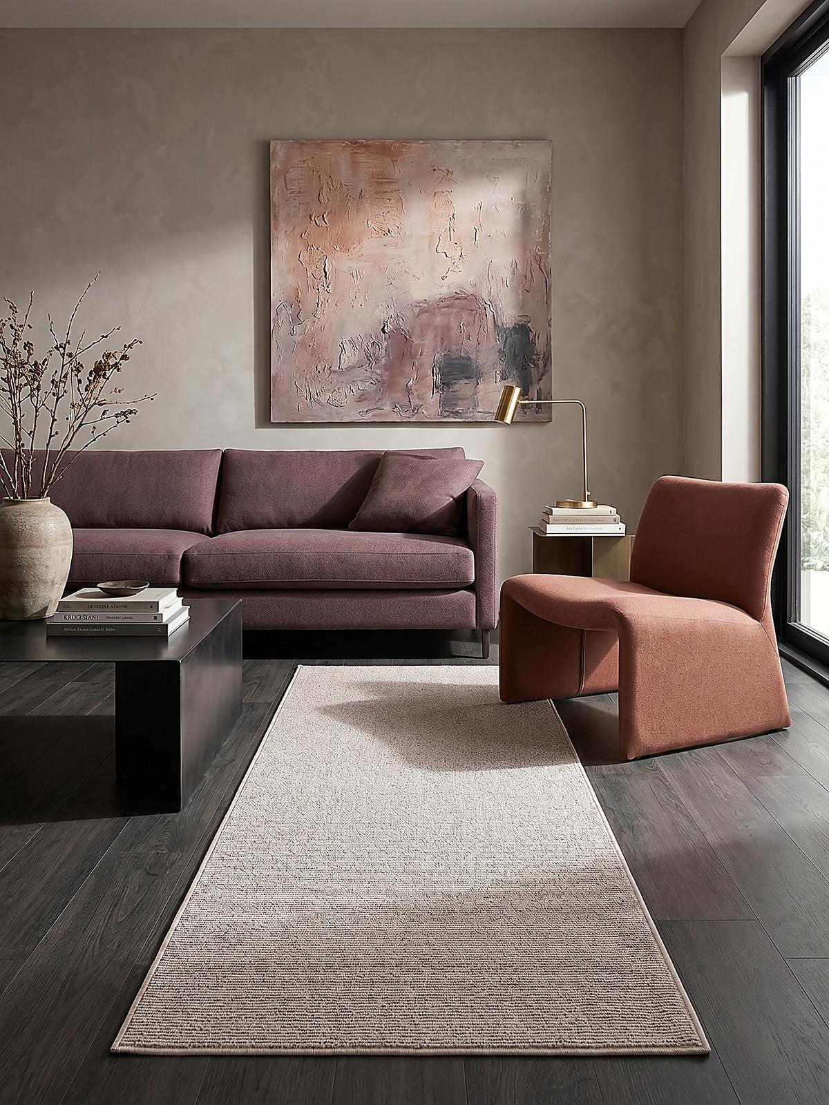 TEPPICH Niederflor Uni COLFOSCO Polypropylen Beige 133 x 133 cm - Beige, Textil (200/290cm) - KADIMA DESIGN