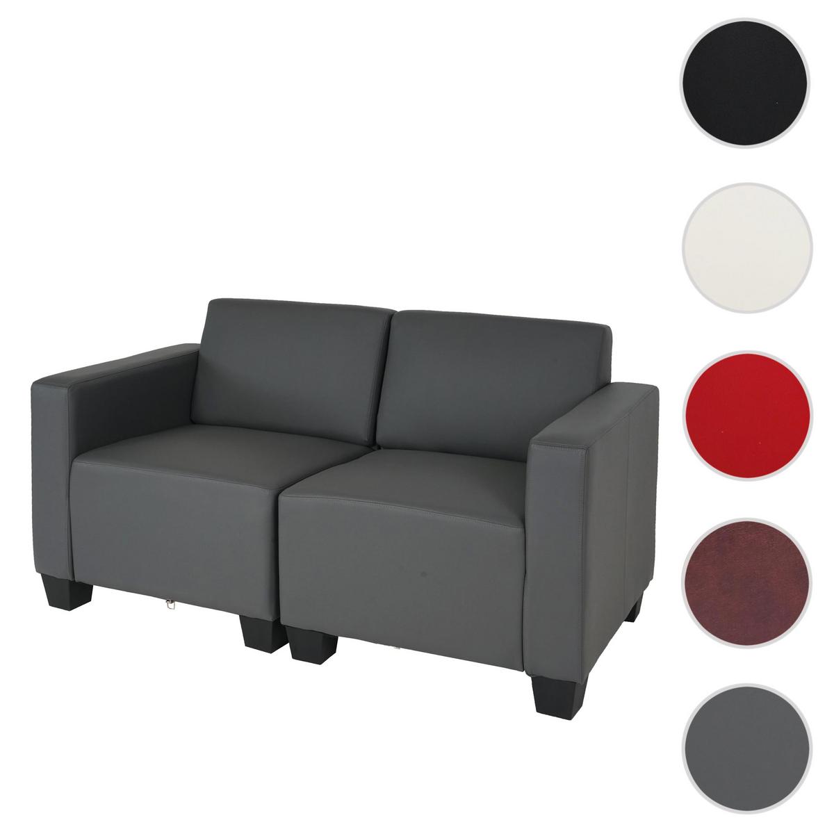 2-SITZER SOFA Grau - Dunkelgrau/Grau, Textil (136/76/72cm) - MCW