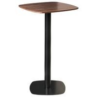 STEHTISCH Schwarz/Dunkelbraun 60/60 cm Morella - Dunkelbraun, Holzwerkstoff (60/60/103cm) - Beliani