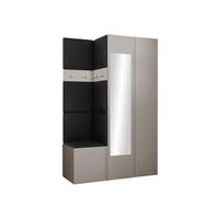 GARDEROBEN-SET Orion XXVI - Kaschmir/Schwarz, Holzwerkstoff/Kunststoff (116/186/46cm) - MIRJAN24