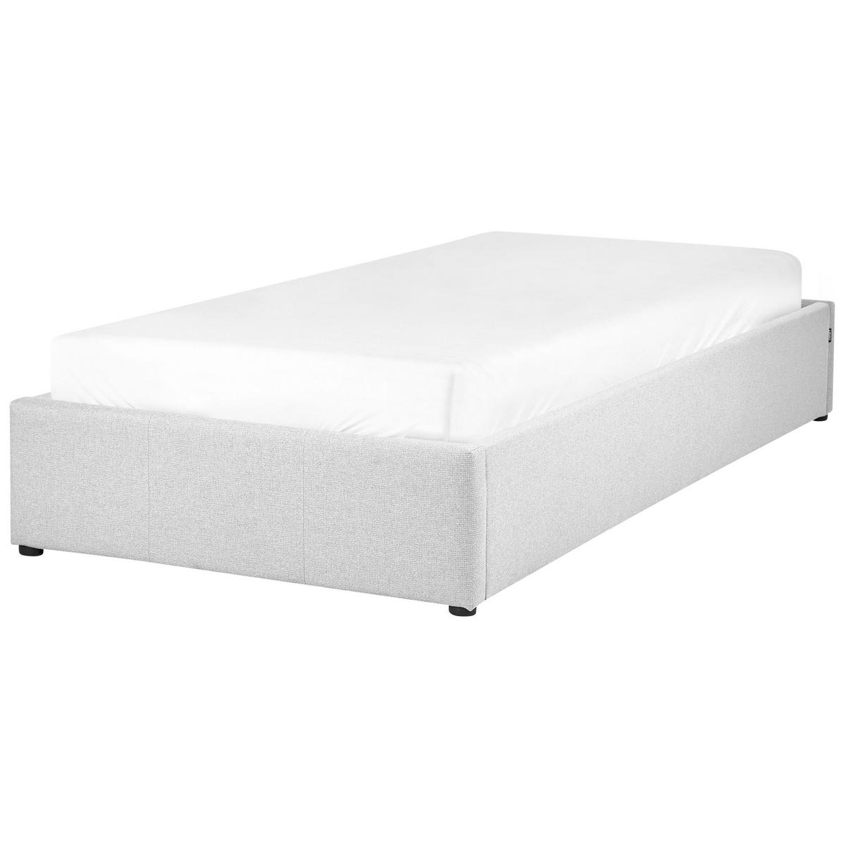 POLSTERBETT Grau 90/200 cm Dinan - Grau, Holz/Textil (90/200cm) - Beliani