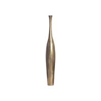 BODENVASE EBRO, Aluminium, handgefertigt, Gold, Ø 13 x 75 cm - Goldfarben, Metall (75cm) - KADIMA DESIGN