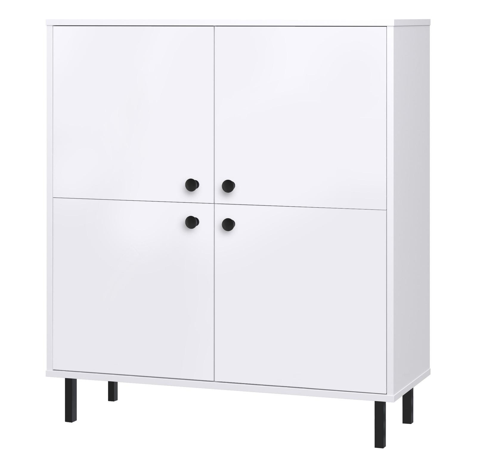 HIGHBOARD Venus - Schwarz/Weiß, Holzwerkstoff (100/113/40cm) - RAUMHIRSCH FURNITURE