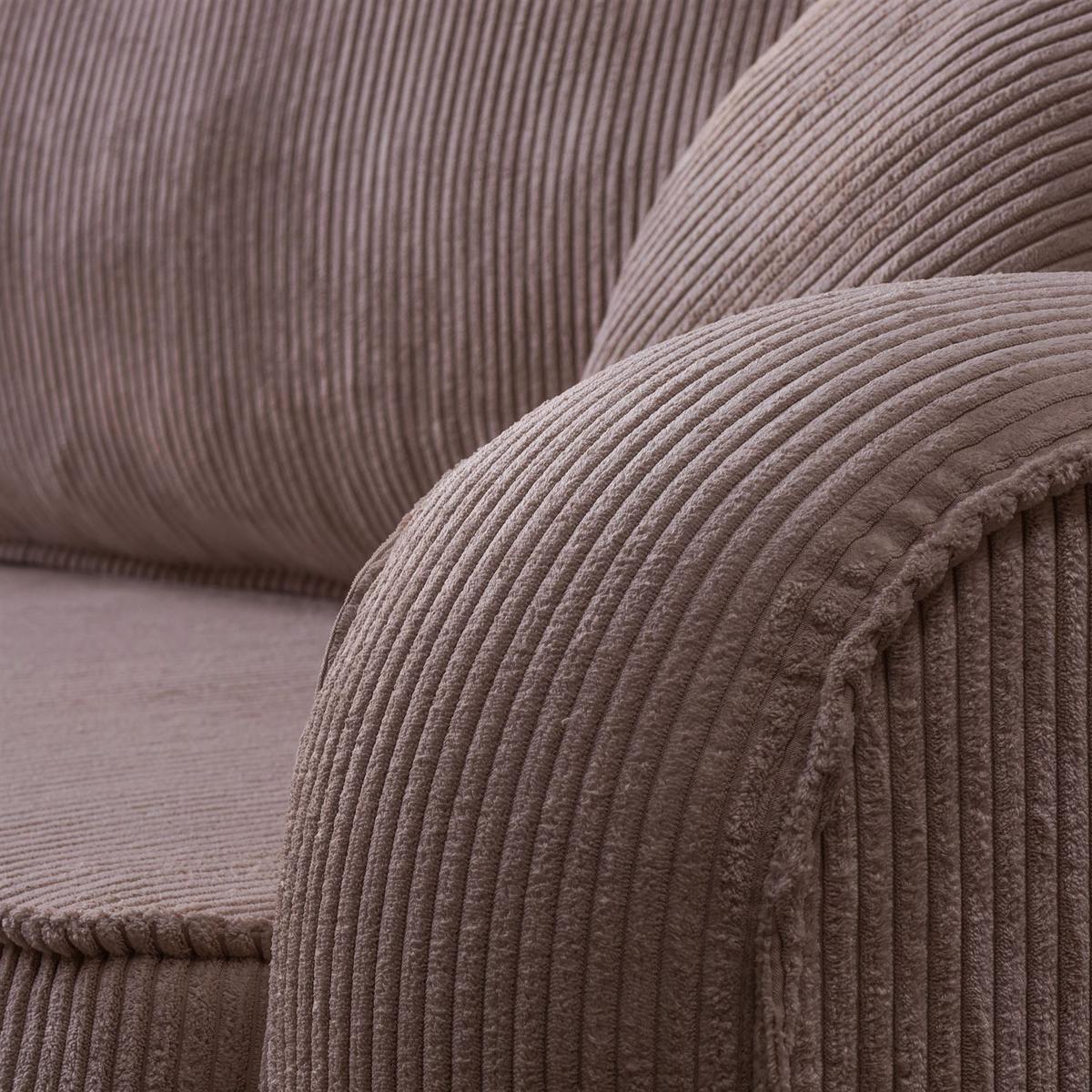 ECKSOFA VENUS mit Schlaffunktion und Bettkasten, Poso 27 - Rosa, Textil (275/178cm) - Lookway