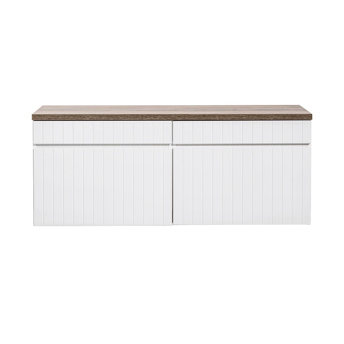 WASCHTISCHUNTERSCHRANK 120cm Zelie Weiß - Weiß, Holzwerkstoff (120/48/46cm) - Petits-meubles