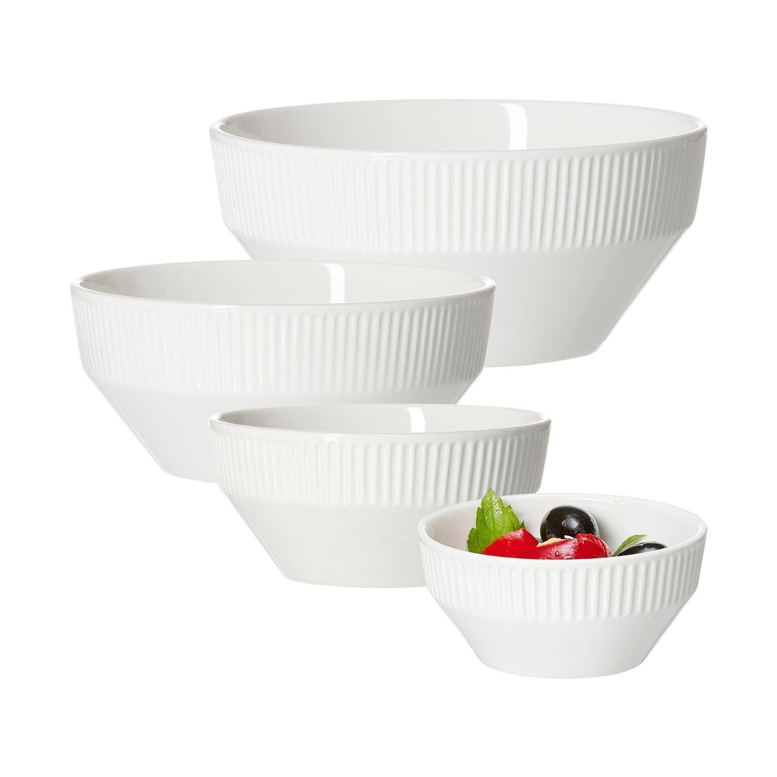 SERVIERSCHALEN-SET Kelly weiß 4-tlg. - Weiß, Keramik (2/2/2cm) - Ritzenhoff Breker