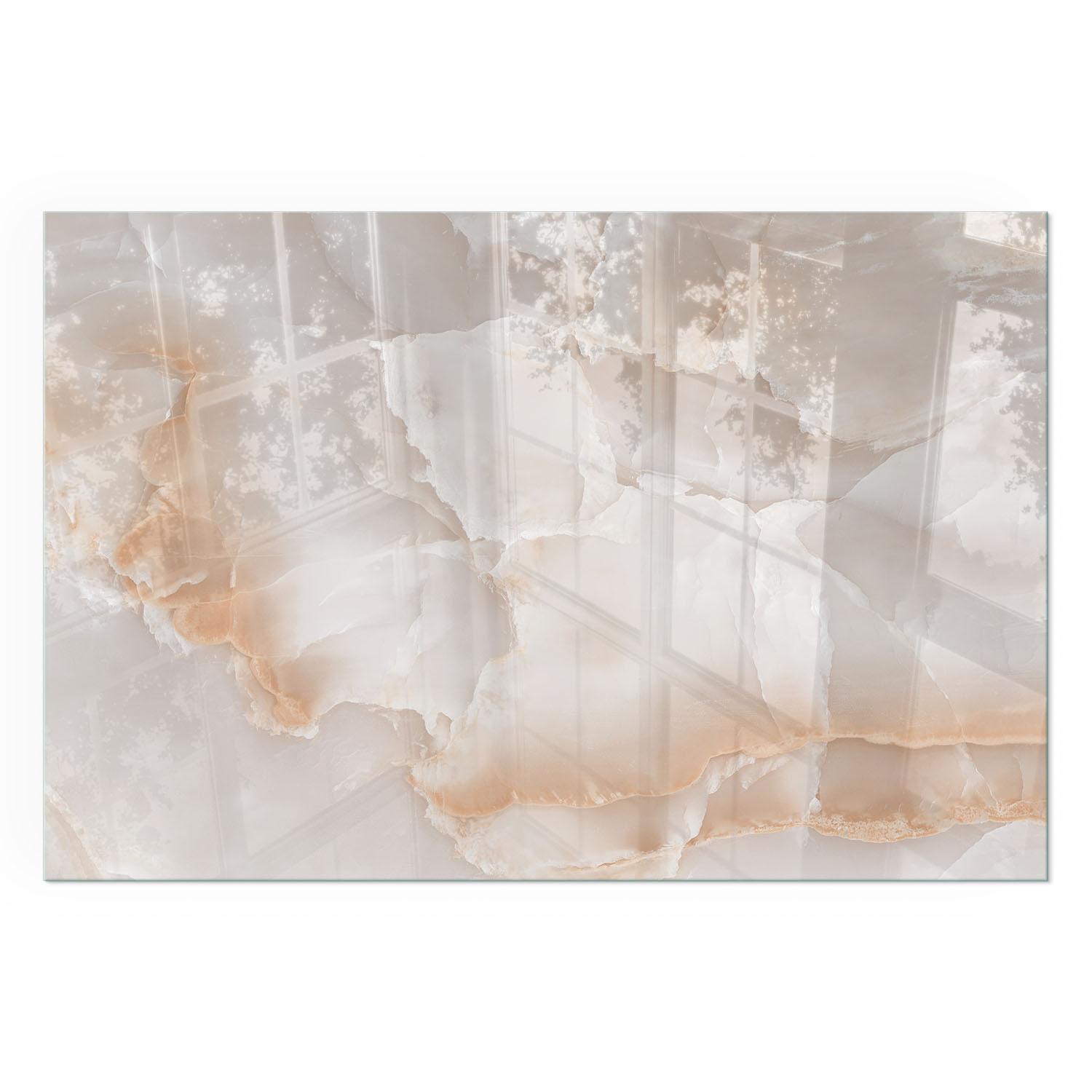 GLASPLATTE für Kamin 60x40 cm - Beige, Glas (60/40/0.4cm) - TULUP