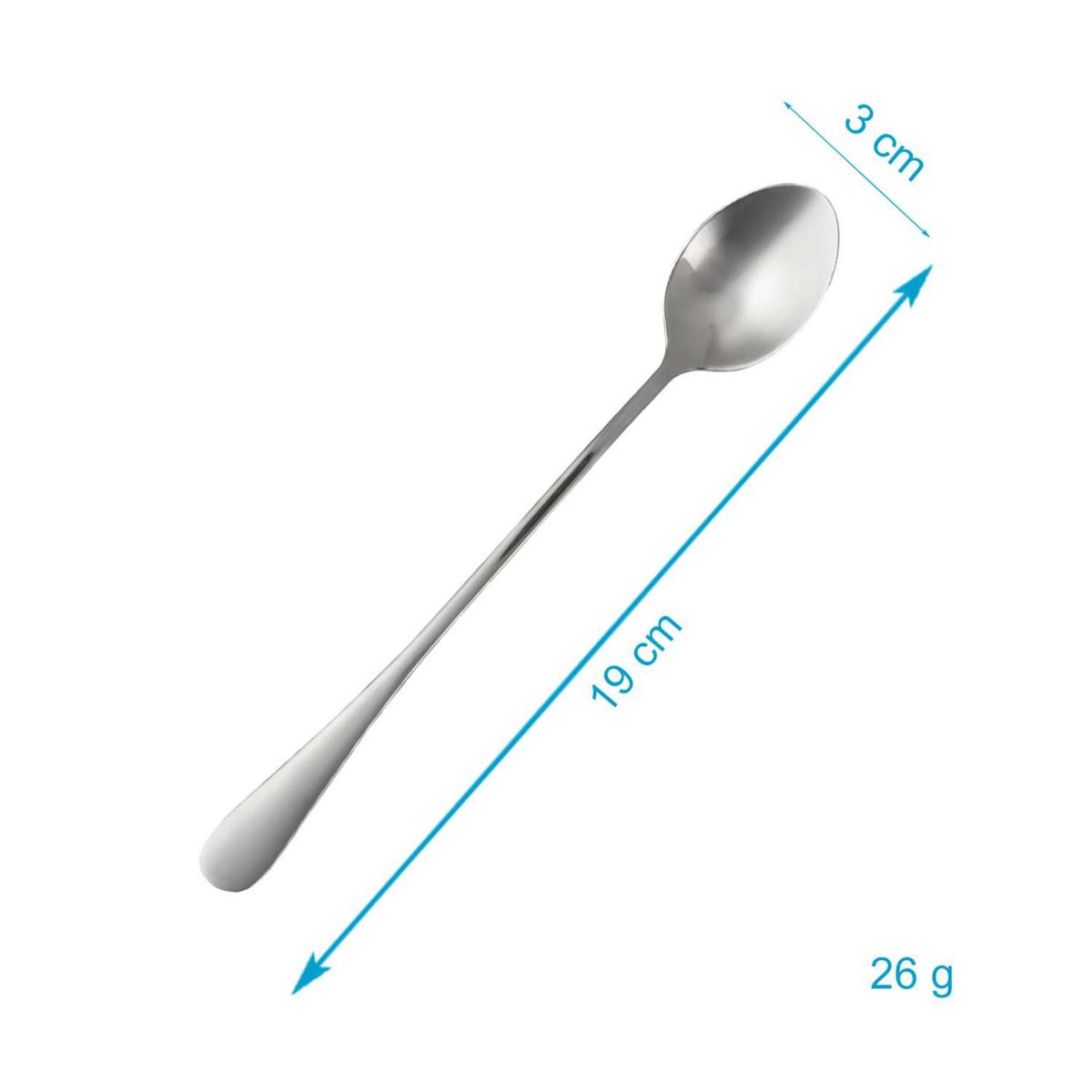 LÖFFEL 19 cm (6er-Set) - Silberfarben, Metall - Intirilife