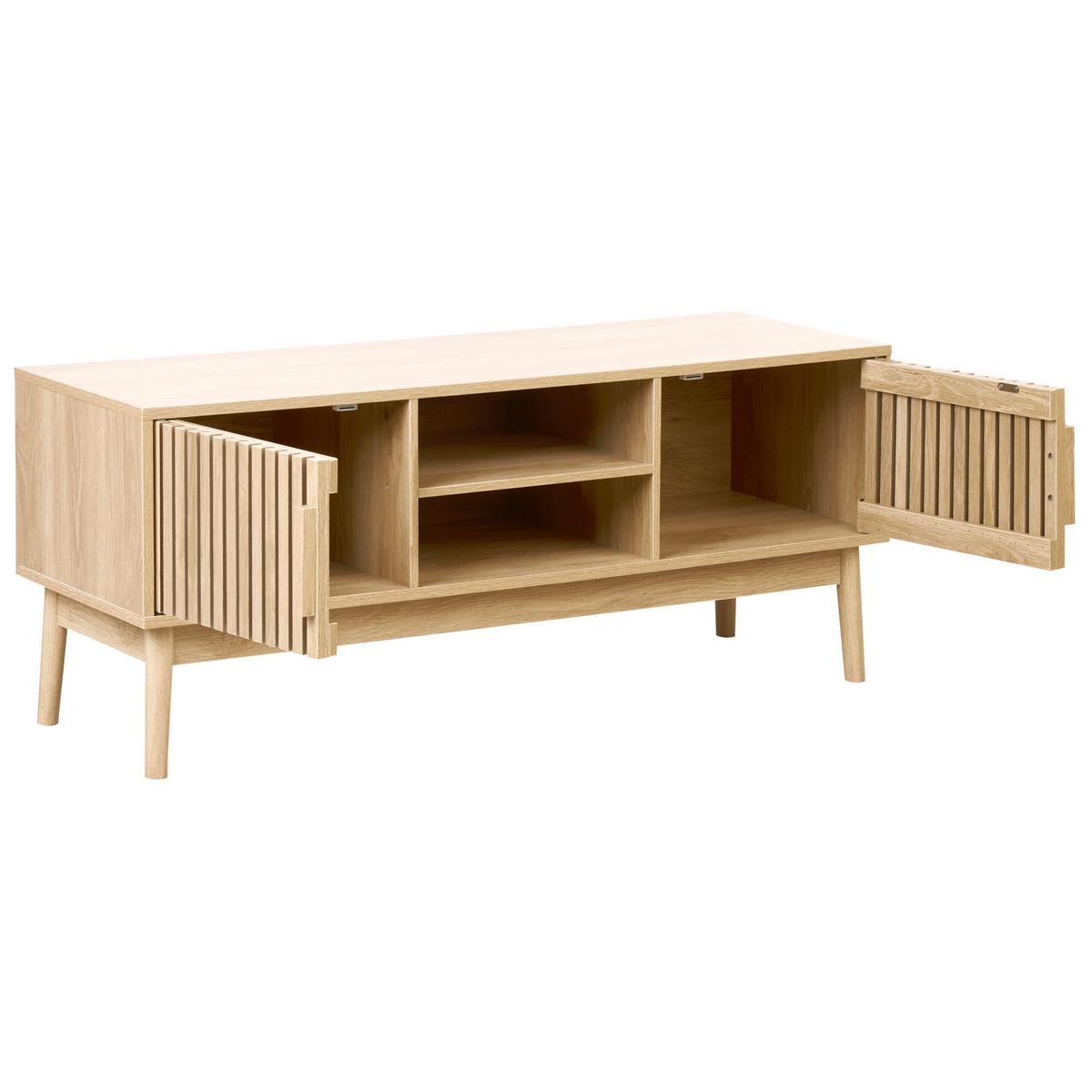 TV-MÖBEL Hellbraun Lynwood - Braun, Holzwerkstoff (117/48/40cm) - Beliani