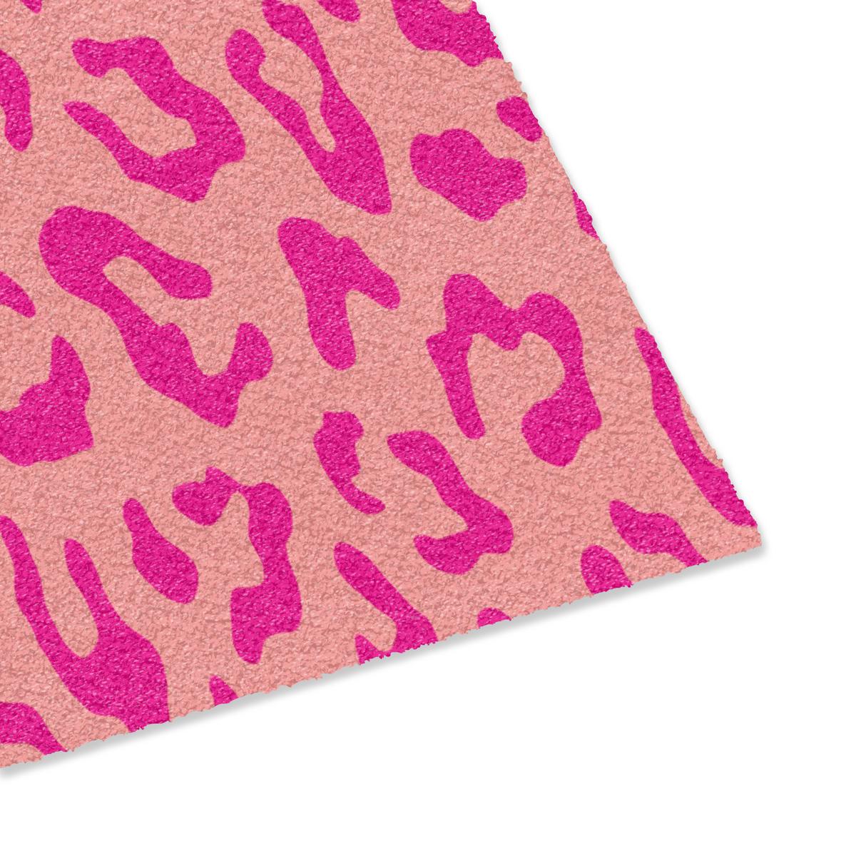 FUSSMATTE Pantherdruck - Rosa - Tierdruck - Minimalistisch Sauberlaufmatte 60x40 cm - Pink, Kunststoff (60/0.4cm) - MuchoWow