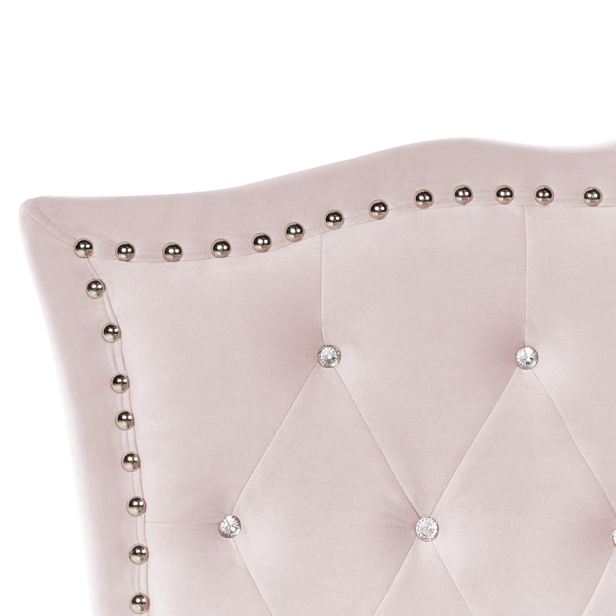 BETT 90/200cm Pastellrosa Metz - Pink, Textil (90/200cm) - Beliani