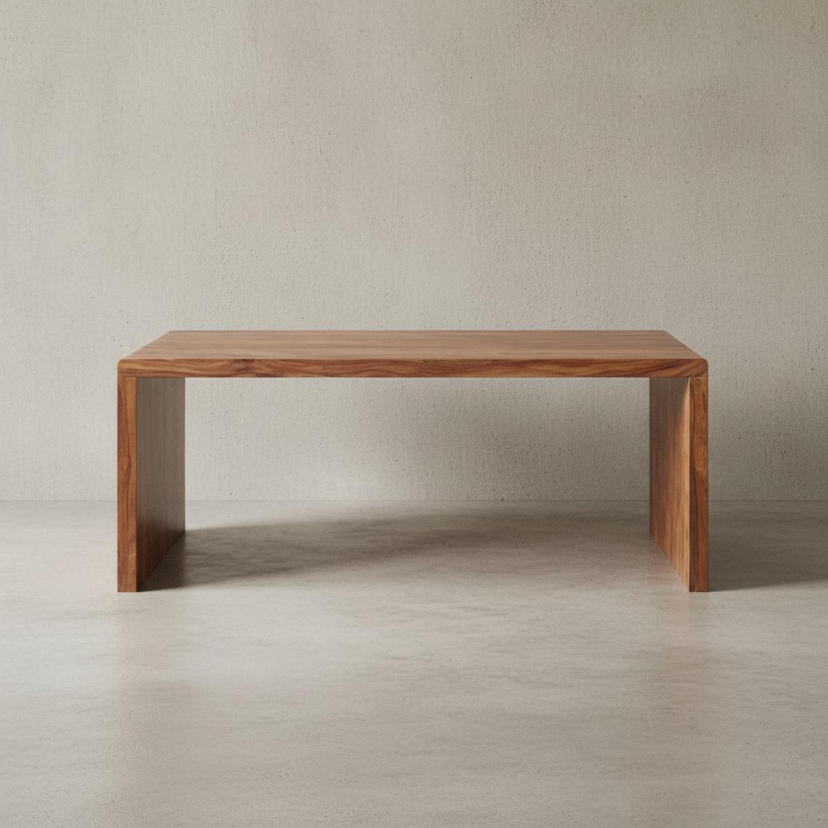 SCHREIBTISCH Massivholz Stauraum Abgerundete Ecken, Braun 180x90x76 cm - Braun, Holz (90/180/76cm) - KADIMA DESIGN