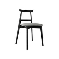WOHNZIMMER STUHL KT71, Holzfarbe: Schwarz - Schwarz/Grau, Holz/Textil (48/75/54cm) - MIRJAN24