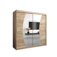 SCHWEBETÜRENSCHRANK 200/200/62 2-türig - Silberfarben/Sonoma Eiche, Holz/Kunststoff (200/200/62cm) - MÖBEL KRYSPOL