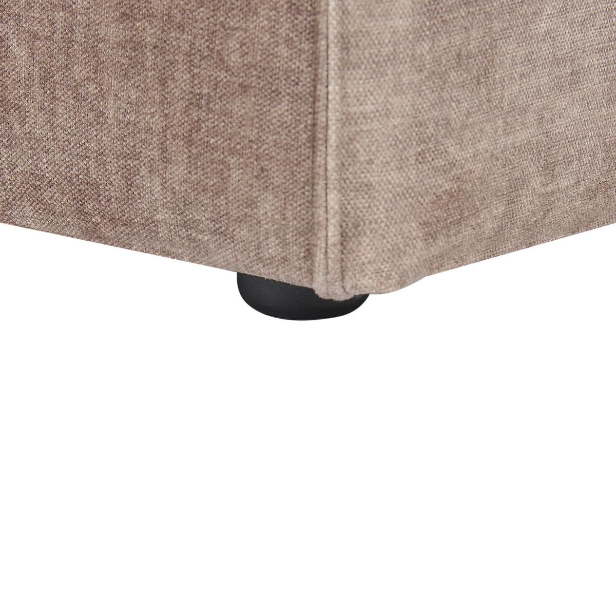 OTTOMANE Stoff Hellbraun Hellnar - Hellbraun, Textil (52/39/102cm) - Beliani