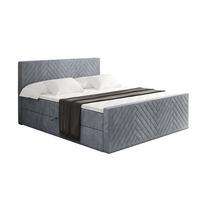 BOXBETT mit Matratze und Lattenrost - VEXA-Z - 120x200 - Grau Casablanca - Grau, Holzwerkstoff (120/200cm) - ALTDECOR
