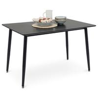 ESSTISCH NORA schwarz - Schwarz, Holzwerkstoff/Metall (80/120/75cm) - IDIMEX