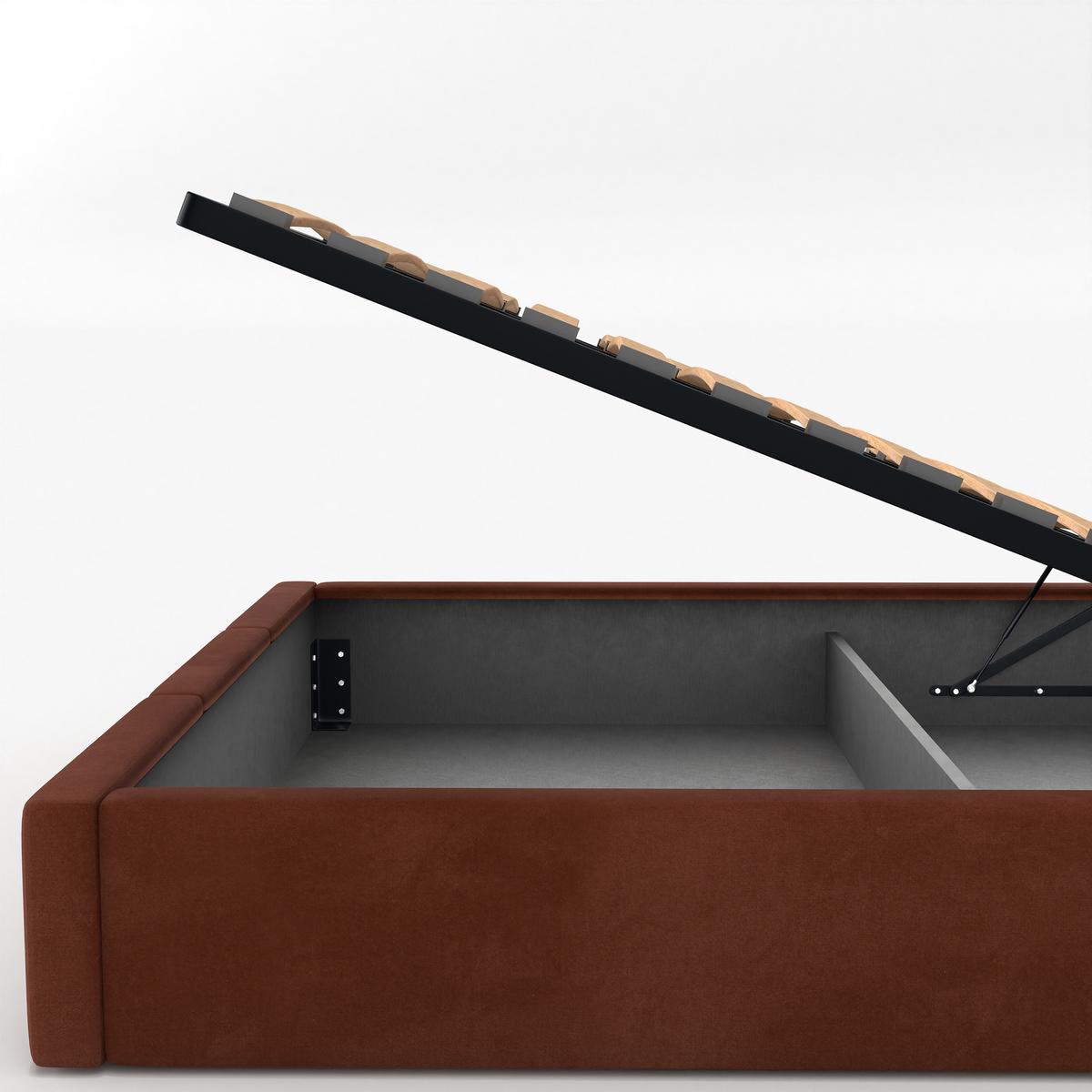 POLSTERBETT für Schlafzimmer Bett mit Stauraum Honigfarbe 90x200 - Honig, Holzwerkstoff/Metall (90/200cm) - Muralo