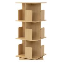 BÜCHERREGAL Kinder mit 3 Ebenen Eiche 40x94x40 cm Drehbar 360 Grad - Beige, Holzwerkstoff (40/94/40cm) - ML-DESIGN