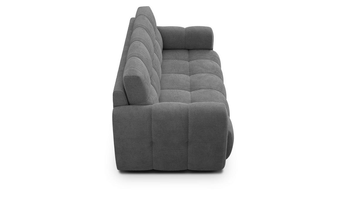 SOFA MELLOW 2,5-Sitzer, grau - Schwarz/Grau, Holz/Textil (183/87/98cm) - Wozimo