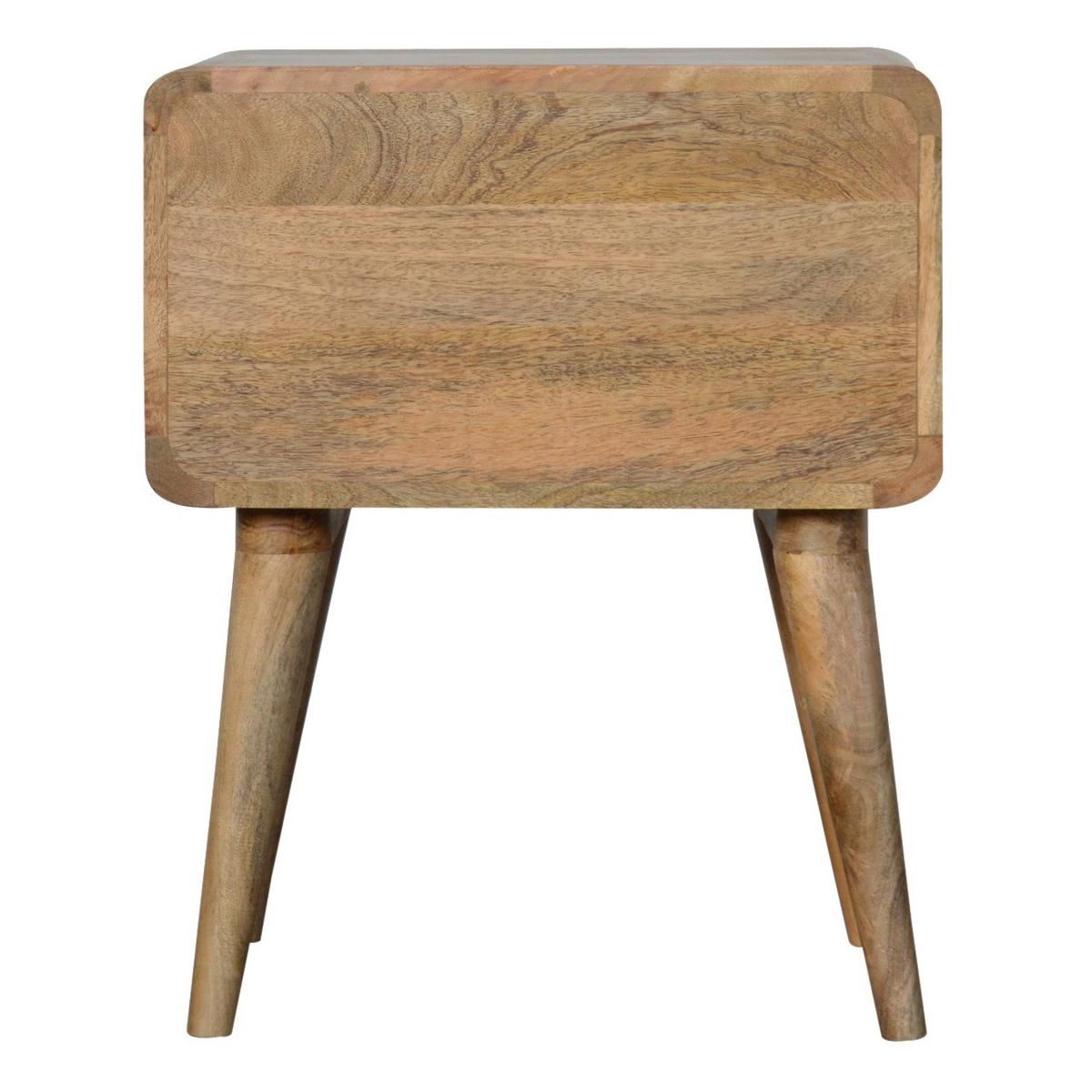 NACHTTISCH mit 2 Schubladen, Beige - Messingfarben/Braun, Holz/Metall (45/55/35cm) - Artisan Furniture