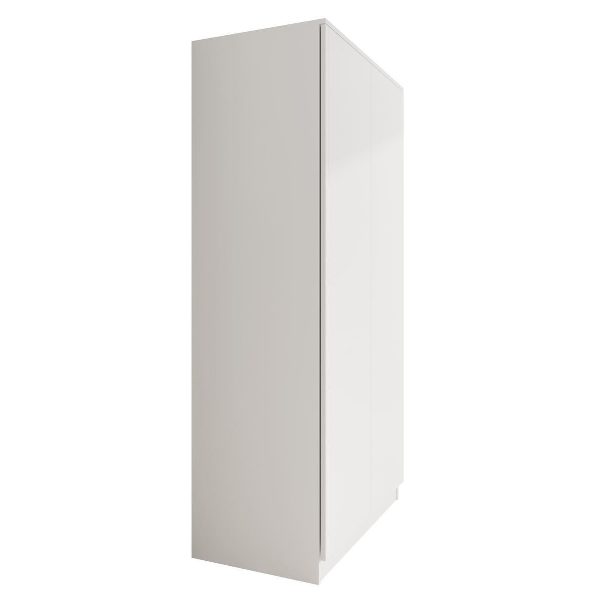 DREHTÜRENSCHRANK Look mit 2 Türen, 90 cm, Weiß - Weiß, Holzwerkstoff (90/180/50cm) - Beautysofa