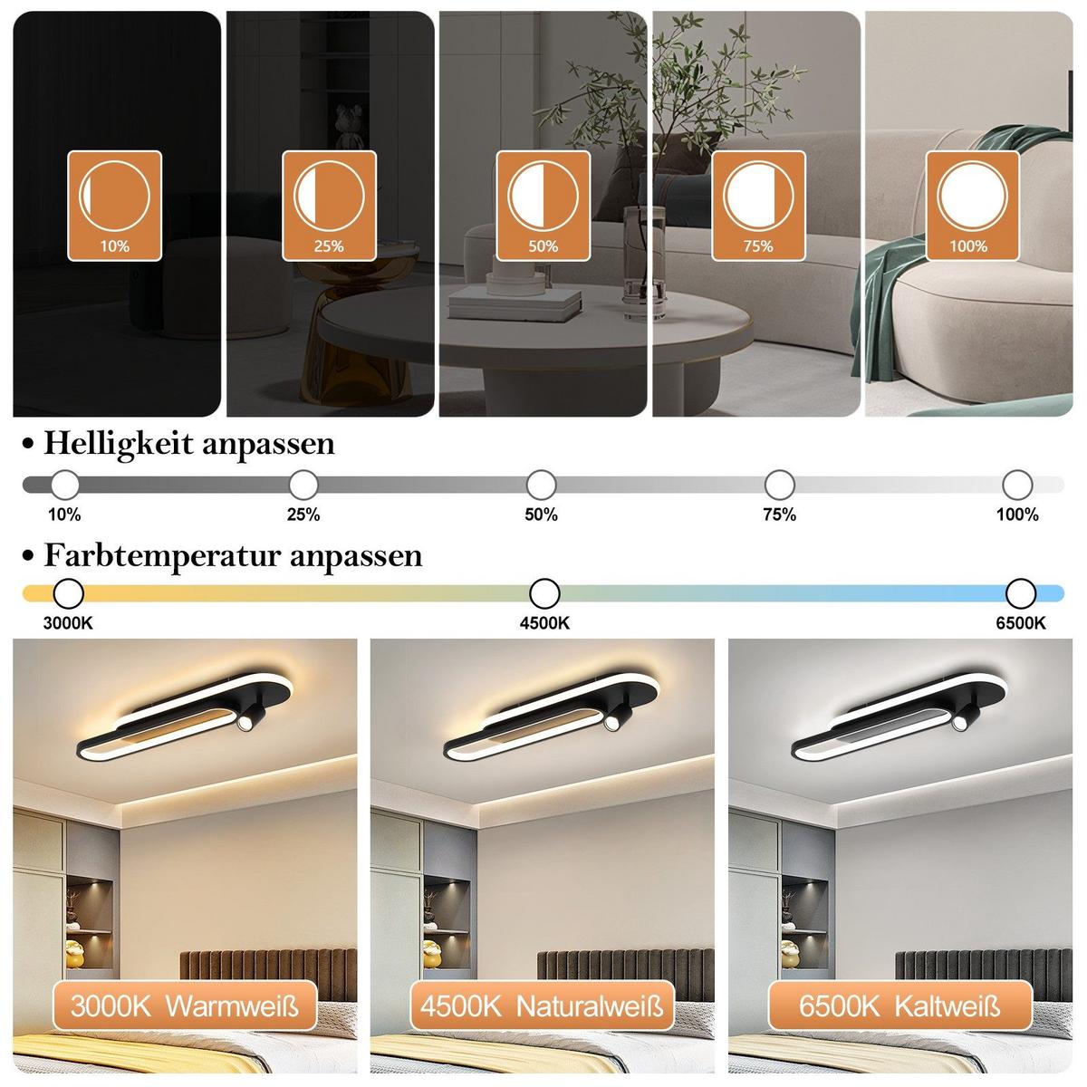LED-DECKENSTRAHLER Dickerson 60/13/15.5cm - Schwarz, Metall (60/13/15.5cm) - Nettlife