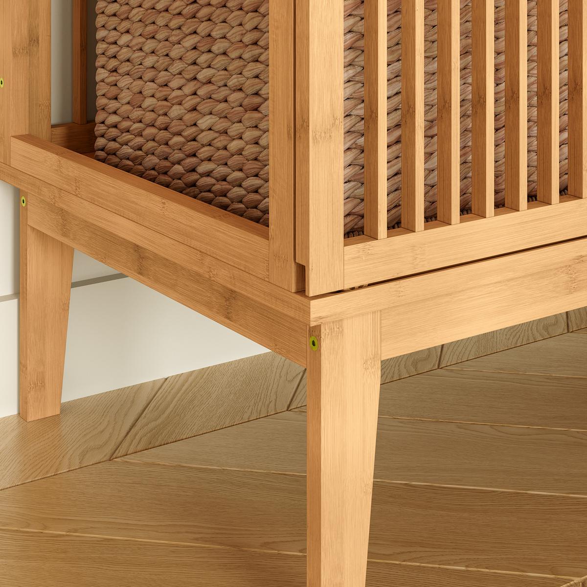 STANDREGAL Trundholm - Naturfarben, Holz (80/185/45cm) - [en.casa]