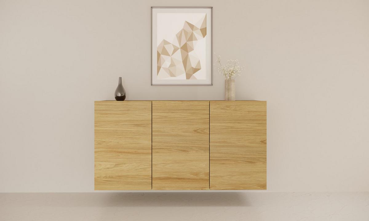 KOMMODE Dallas Hickory 160/60/35 - Eiche Bianco, Holzwerkstoff (160/60/35cm) - RAUMHIRSCH FURNITURE