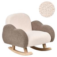 KINDERSCHAUKELSTUHL Wolke Bouclé Beige Skare - Taupe, Textil (54/52/54cm) - Beliani