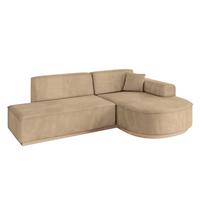 ECKSOFA Ottomane Rechts ARRIO-L1 - 243x171x83 cm Beige - Beige, Holzwerkstoff/Textil (243/171cm) - ALTDECOR