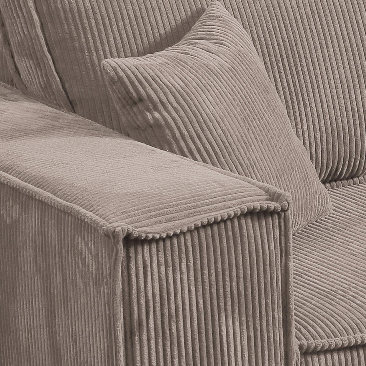 SOFA Isaac 4 Sitzplätze Taupe - Taupe, Holzwerkstoff (255/85/105cm) - Petits-meubles