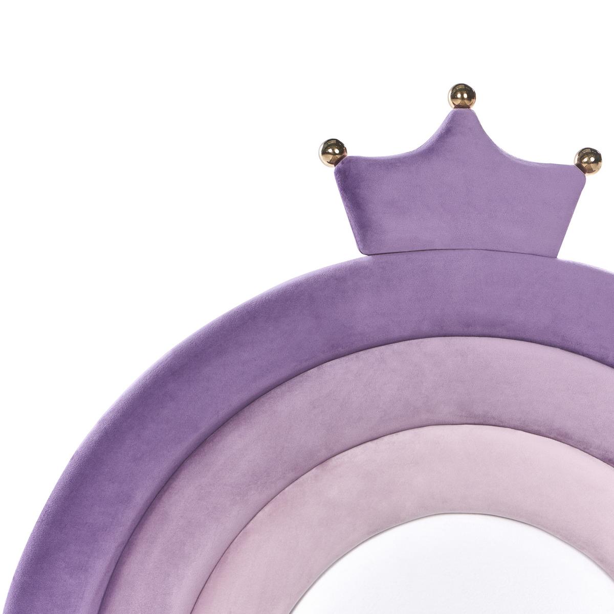 KINDERBETT mit Stauraum 90/200 Samtstoff Violett Grisetot - Violett, Textil (90/200cm) - Beliani